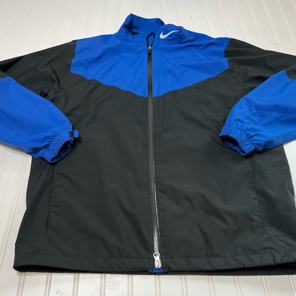 Nike Golf Storm Fit Windbreaker Full Zip Jacket Blue Black 726399 Mens Large 906 - Picture 1 of 3
